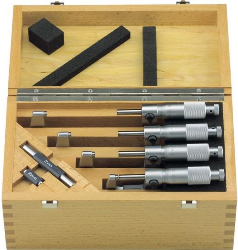 Mahr - Bügelmessschrauben-Satz mit HM-Messflächen