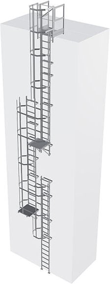 Matisère - Ortsfeste Steigleitern - Steighöhe 12.60 bis 12.90m - CS129-CPSH060