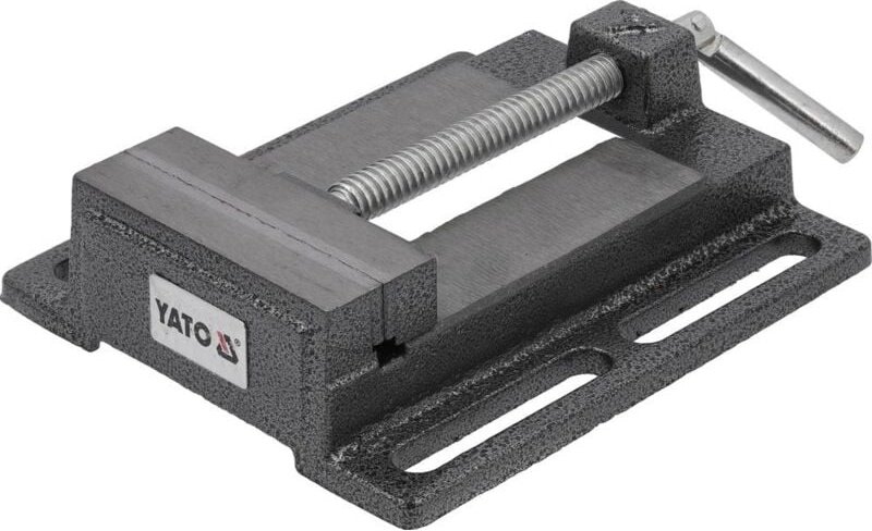 YATO YT-65066 Bohrmaschinen-Schraubstock Maschinenschraubstock 100 mm Gusseisen, gehärtete Backen, feste Werkbank-Montag...