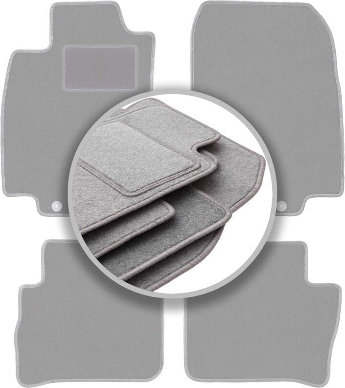 Graue Fußmatten für: Nissan Tiida C11 Schrägheck, Limousine (2004-2012)