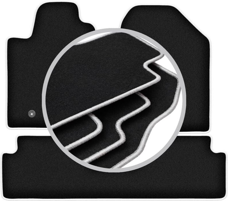 CARLUX-SILVER Autofußmatten für: Toyota Corolla Verso II Minivan (2004-2009)