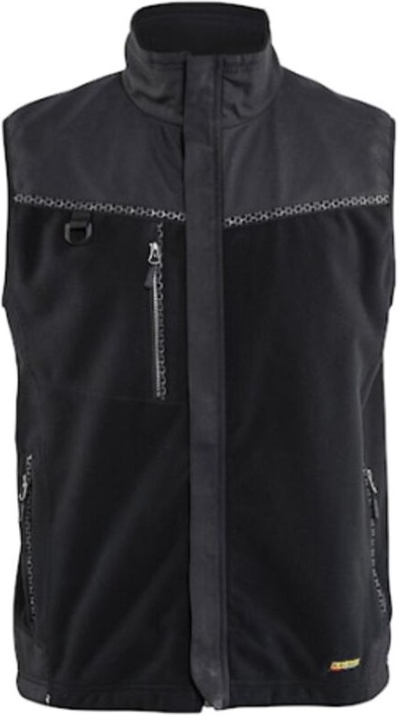 Ärmelloser Arbeitsschutzweste aus Fleece, winddicht 3855 – Schwarz 4XL