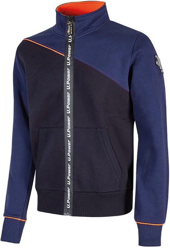 Arbeitsweste mit Reißverschluss URANUS – Blau/Orange 4XL