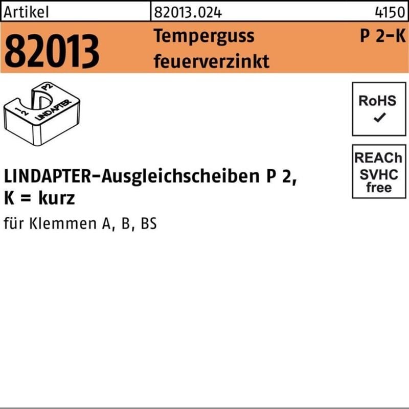Thumbnail - Ausgleichscheibe r 82013 gtw 40 P2 m 12 / 12,0 Temperguss feuerverzinkt