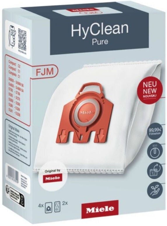 Set von 4 Beuteln + 2 Filter für Hyclean Pure fjm Vakuumreiniger - 9917710