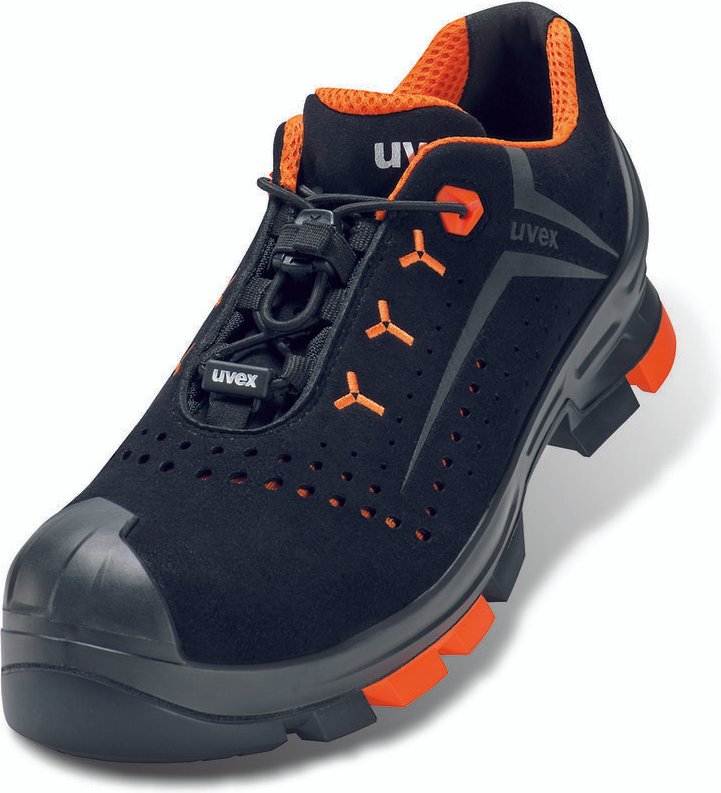 Uvex - 2 Sicherheits-Halbschuh gelocht Gr.43 W11 S1PL esd sr schwarz/orange 6501.2