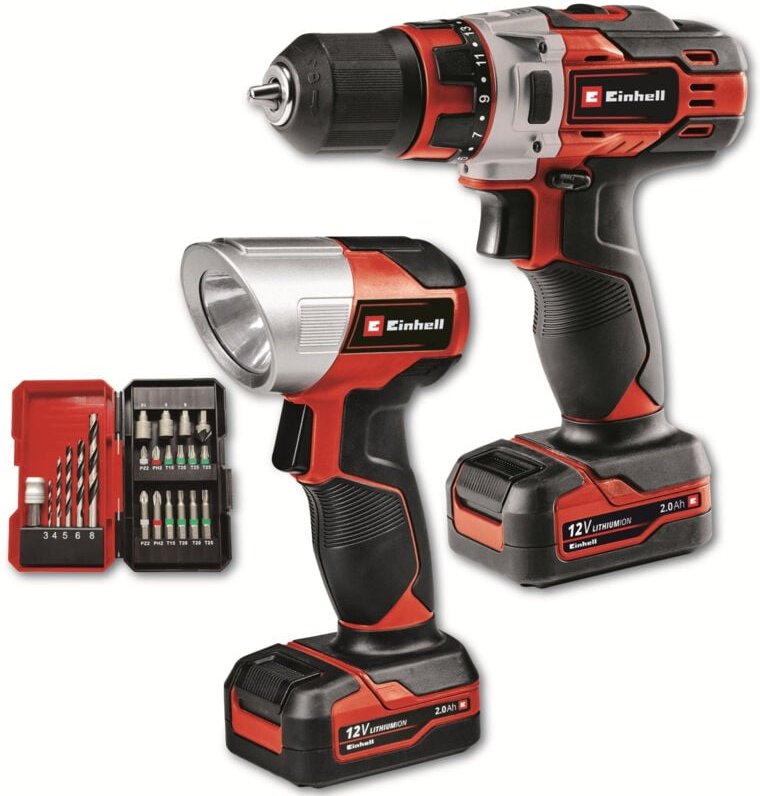 Akku-Bohrschrauber-Set te-cd 12/1 Li +22+CL (2x2.0 Ah) - Einhell