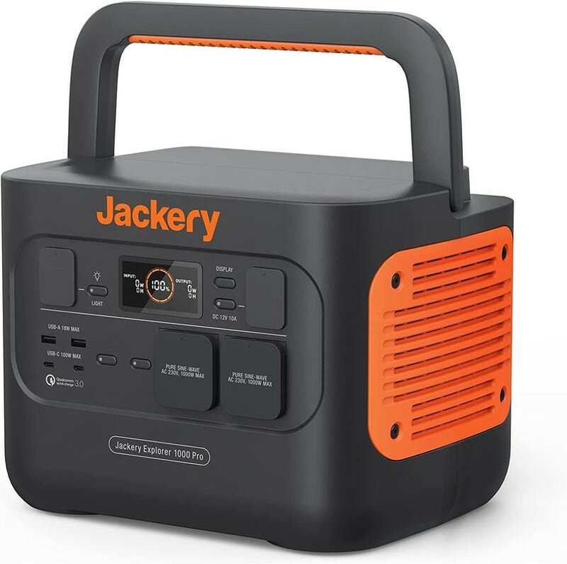 Jackery Explorer 1000 Pro,1002Wh tragbare Powerstation,Solar- und AC-Schnellladung in 1,8 Std. 2 100W PD, 800W AC- und S...