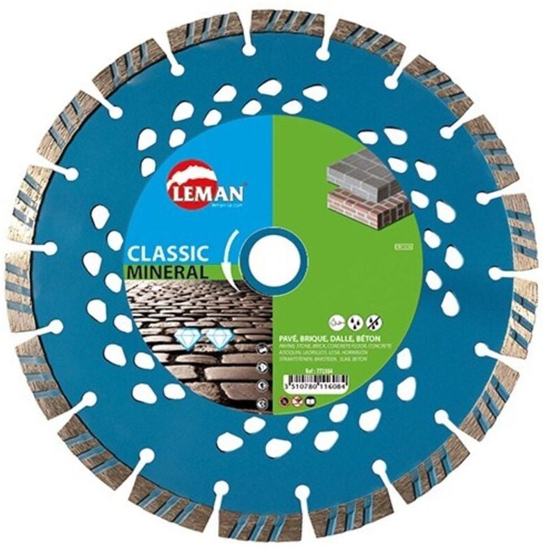 Thumbnail - Segmentierte Diamanttrennscheibe - d. 230 x Al. 22.23 x Ht. 10 x Ep. 2.8 mm - Backstein, Quaderstein, Granit, Dachziegel...