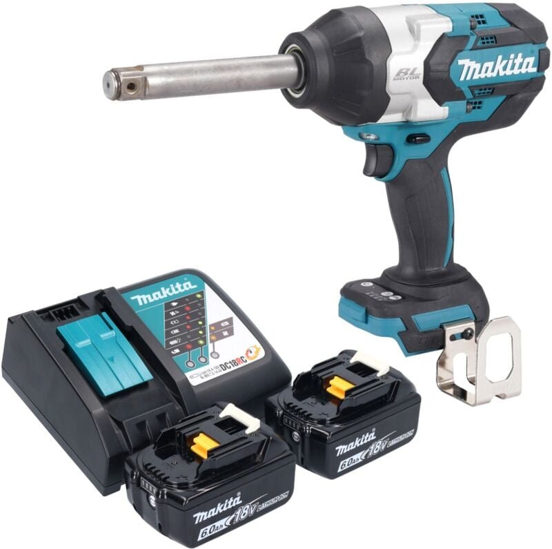 Makita DTW 1005 RG Akku Schlagschrauber 18 V 1360 Nm 3/4" Brushless + 2x Akku 6,0 Ah + Ladegerät