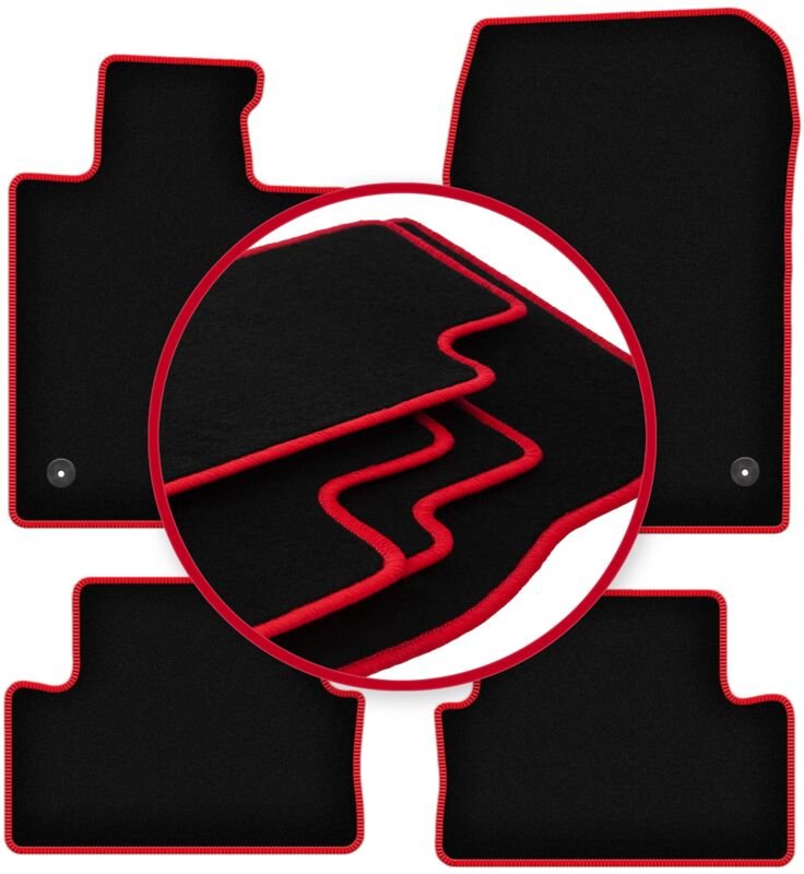 CARLUX-RED Autofußmatten für: Honda Accord VIII Limousine, Kombi, Tourer (2011-2015)