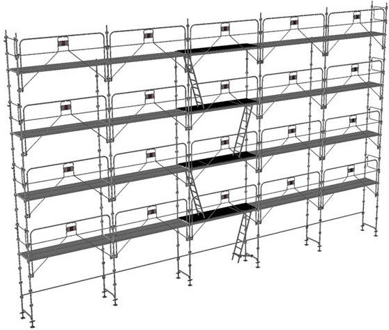 Matisère - Gerüst 160m² - Struktur + Plattformen -Gelände Version - DUO160GC-SP