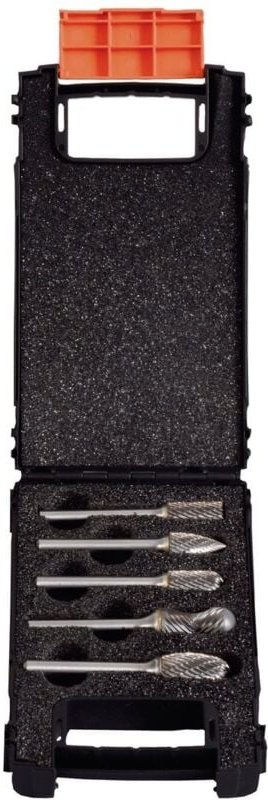 Projahn Frässtifte HM, 5-tlg. in Kassette Form B, C, E, G Kopfdurchmesser 9.6 mm und Form X