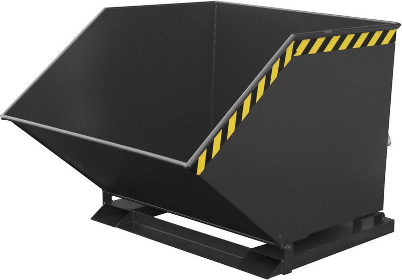 Bauer Späne-Kippmulde SKK 1000, lackiert, Schwarzgrau