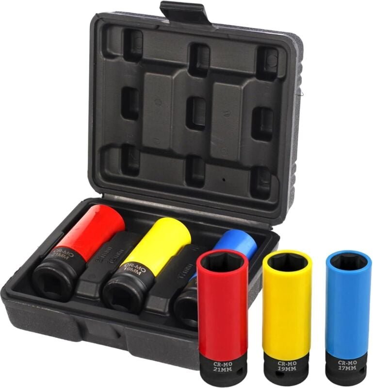 1/2" Kraft-Steckschlüsselsatz für Alufelgen, 17 / 19 / 21 mm, 3-teilig