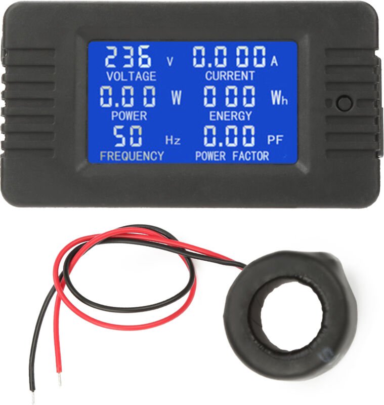 Zoternen - Specials peacefair PZEM-022 Digitales Wechselstrommessgerät Strom Energie Spannung Strom Test mit geschlossen...