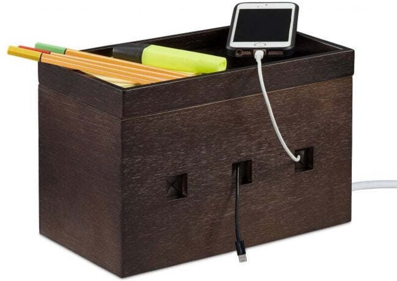 Thumbnail - Kabelbox bambus dunkelbraun