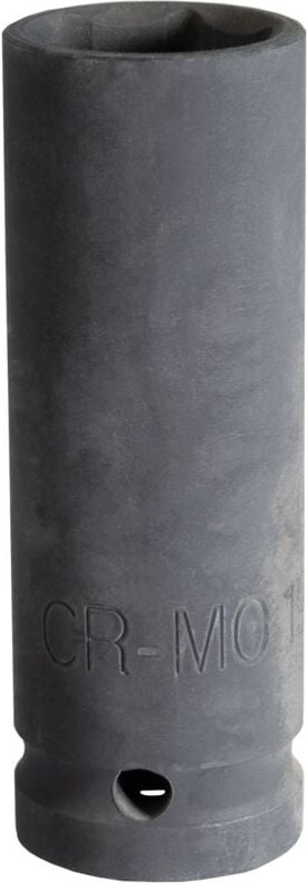 Schwarzer Kraft-Steckschlüsseleinsatz 1/2" 6-kant lang 19 mm