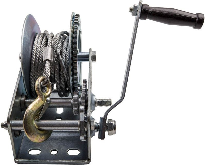 Profi Seilwinde Handwinde mit Gurt schwarz 1500kg 10 Meter schwarz neuer1500 kg Handwinde Seilwinde Handseilwinde Bootsw...