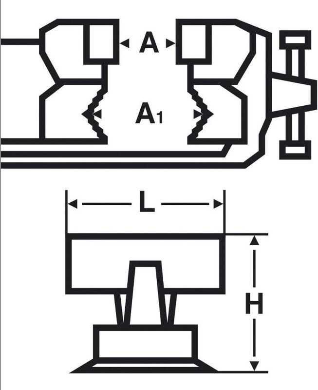 Schraubstock mit parallelen Backen Virax 125 mm - 200412