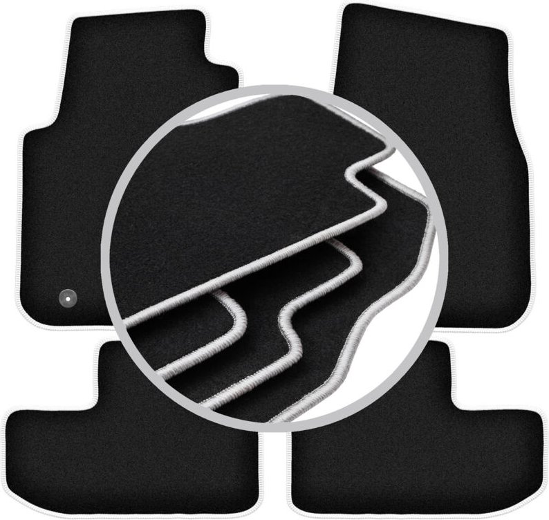 CARLUX-SILVER Autofußmatten für: Dodge Challenger III Coupé (2008-)