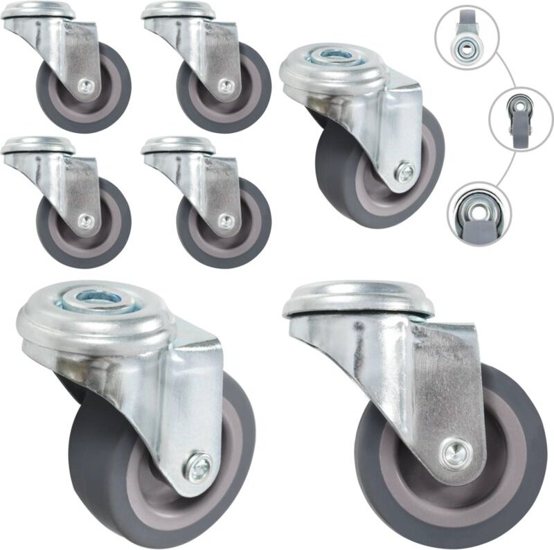 Lenkrollen mit Bolzenloch 4 Stk. 50 mm - Vidaxl