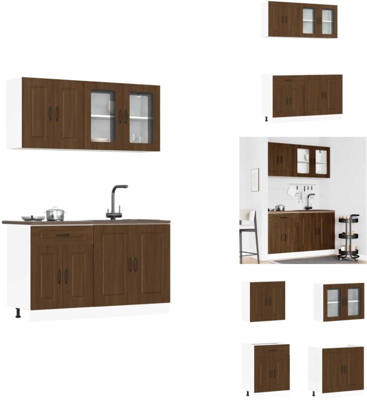 Vidaxl - 4-tlg. Küchenschrank-Set Braun Eichen-Optik Holzwerkstoff - Küchenschrank-Set - Küchenschrank-Sets - Küchenzeil...