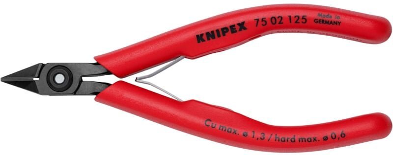 Thumbnail - KNIPEX 75 02 125 SB Elektronik-Seitenschneider mit Kunststoff-Hüllen brüniert 125 mm