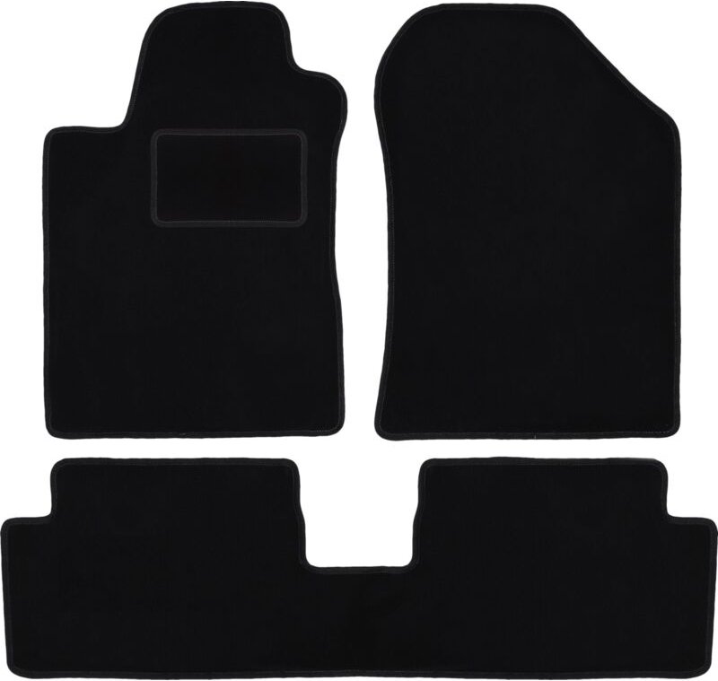 Schwarze Veloursmatten für: Toyota Corolla Verso II Minivan (2004-2009)