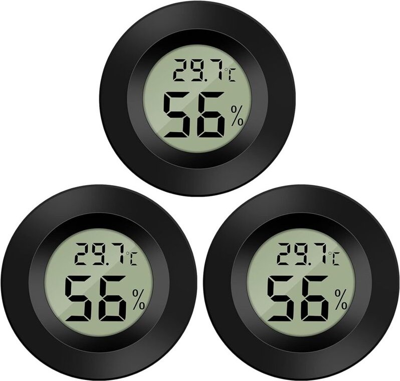 3er-Pack Hygrometer, Thermometer, digitaler LCD-Monitor, Luftfeuchtigkeitsmessgerät für Luftbefeuchter, Luftentfeuchter,...