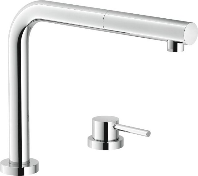 Einhand-Spültischmischer mit Zugstangenauslauf Serie Nobili Acquerelli AQ93500CR Verchromt - Messing