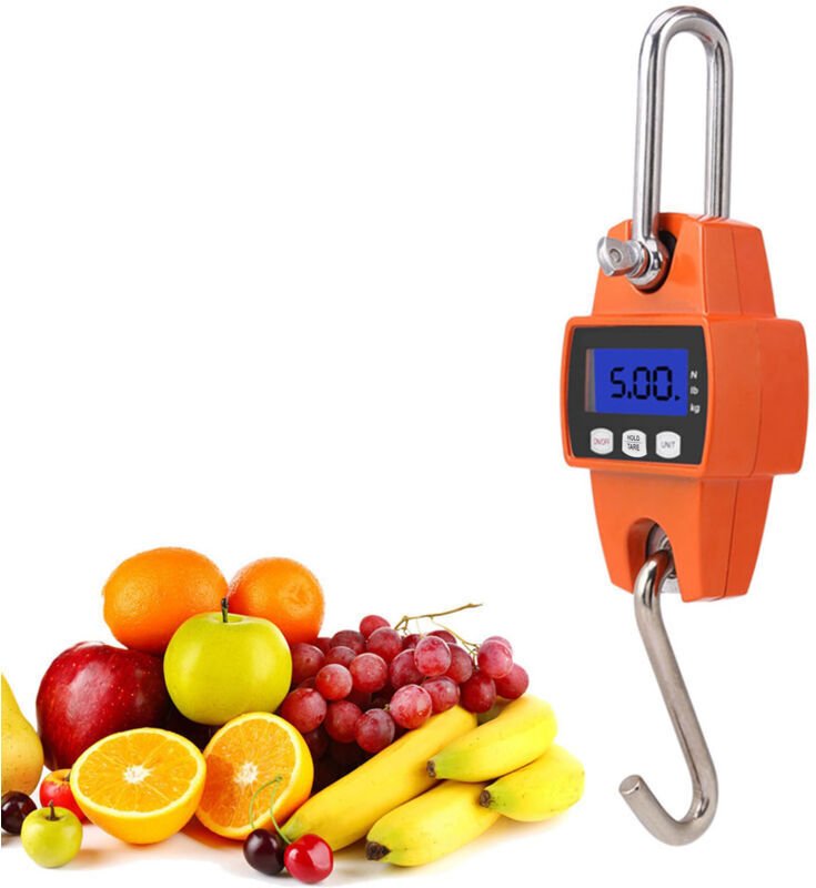 Ymyny - Digitale elektronische Hakenwaage, Gepäckwaage, tragbare LCD-Mini-Hakenwaage, 300 kg mumu