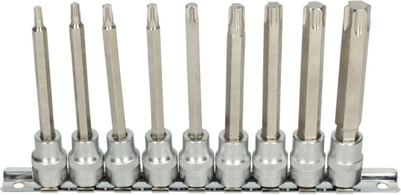 Thumbnail - Schiene mit 9 TORX®-Schraubendreher-Bits 3/8'', T20 bis T60