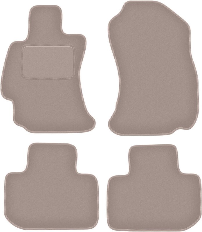 Beige Veloursmatten für: Subaru Outback Limousine, Kombi (2009-)