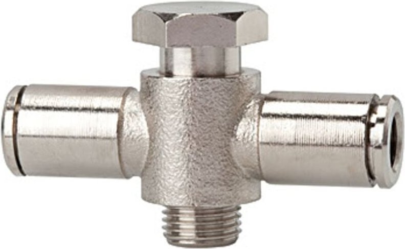 Riegler T-Steckverschraubung »metallica«, drehbar, G 1/8 a., Schlauch-Ø 6