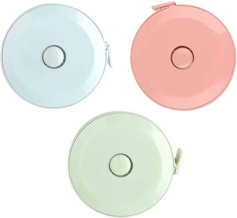 1,5 m langes Maßband, doppelseitig, einziehbar, flexibel, für Diät-Näharbeiten, Schneiderarbeiten