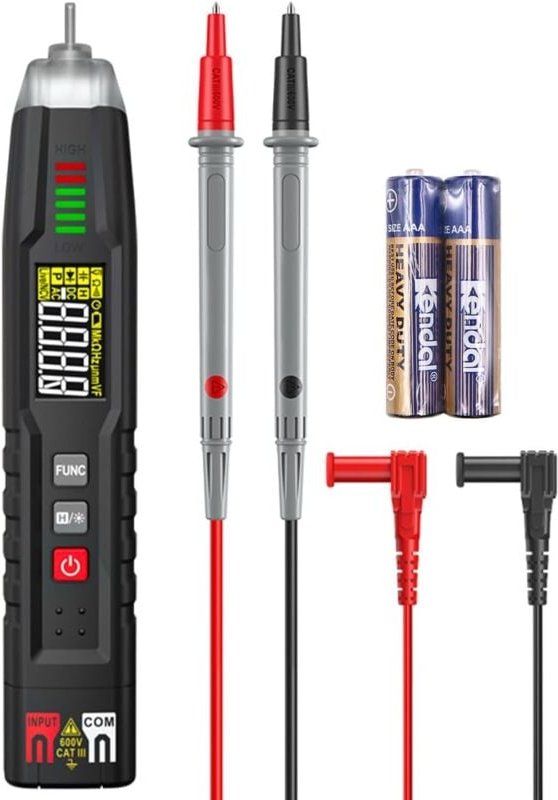 Dolaso - Berührungsloser digitaler Spannungsprüfer, AC/DC-Spannungstest, 600 v, multifunktionaler elektrischer Tester mi...