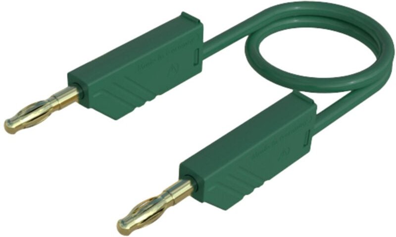 SKS Hirschmann MLN 200/2,5 GN Messleitung Lamellenstecker 4 mm Lamellenstecker 4 mm 2.00 m Grün 1 St
