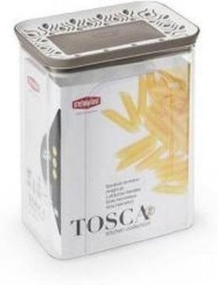 Stefanplast - Tosca Tortora rechteckiges Glas 2,20 l von