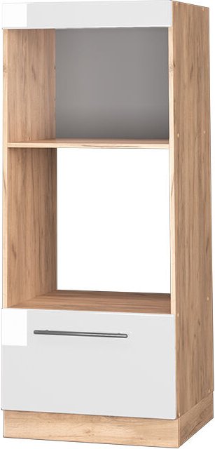 Vicco - Mikrowellenschrank Fame-Line, Weiß Hochglanz, 60 cm offen