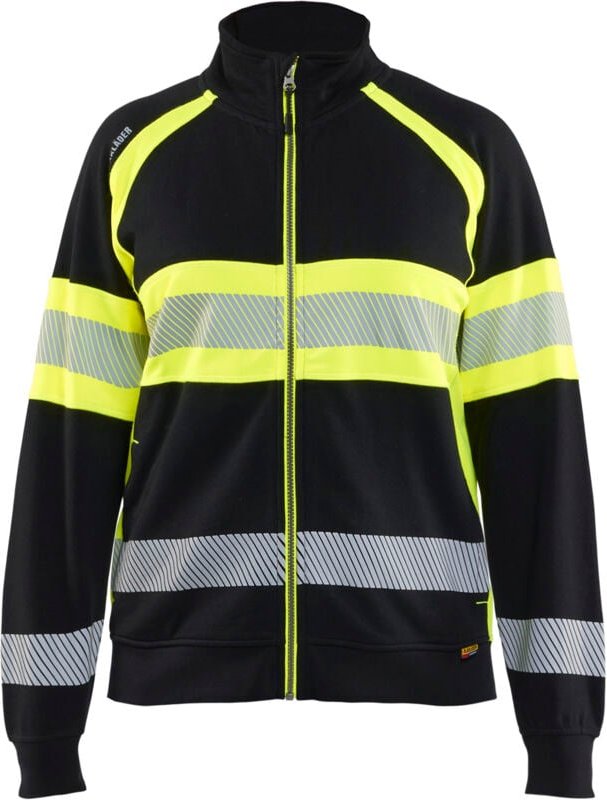 Arbeits-Sweatshirt mit Reißverschluss Hochsichtbarkeit 3505 - Schwarz/Gelb S