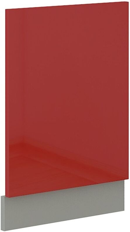 Küchen Preisbombe - Frontblende Geschirrspüler integriert 45 cm Rot Hochglanz Küche Rose Bianca