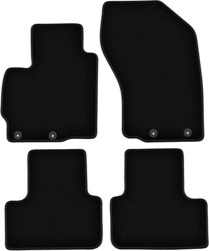 BASIC schwarze Veloursmatten für: Citroen C4 Aircross Crossover (2012-2017)