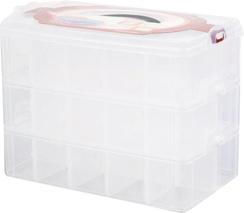 Klare 3 Schichten 30 Grids Washi Tape Aufbewahrungsbox Transparent Werkzeug Set