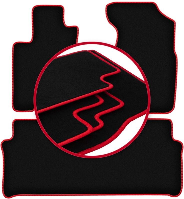 CARLUX-RED Autofußmatten für: Honda CR-V II SUV (2001-2006)