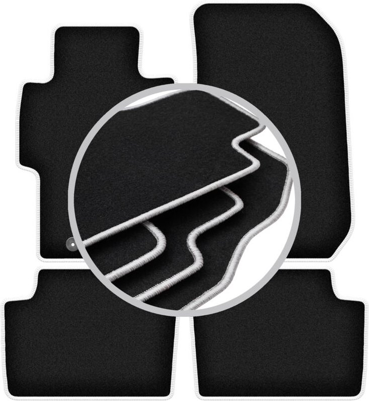 CARLUX-SILVER Autofußmatten für: Honda Accord VII Limousine, Kombi, Tourer, Type-S (2002-2008)