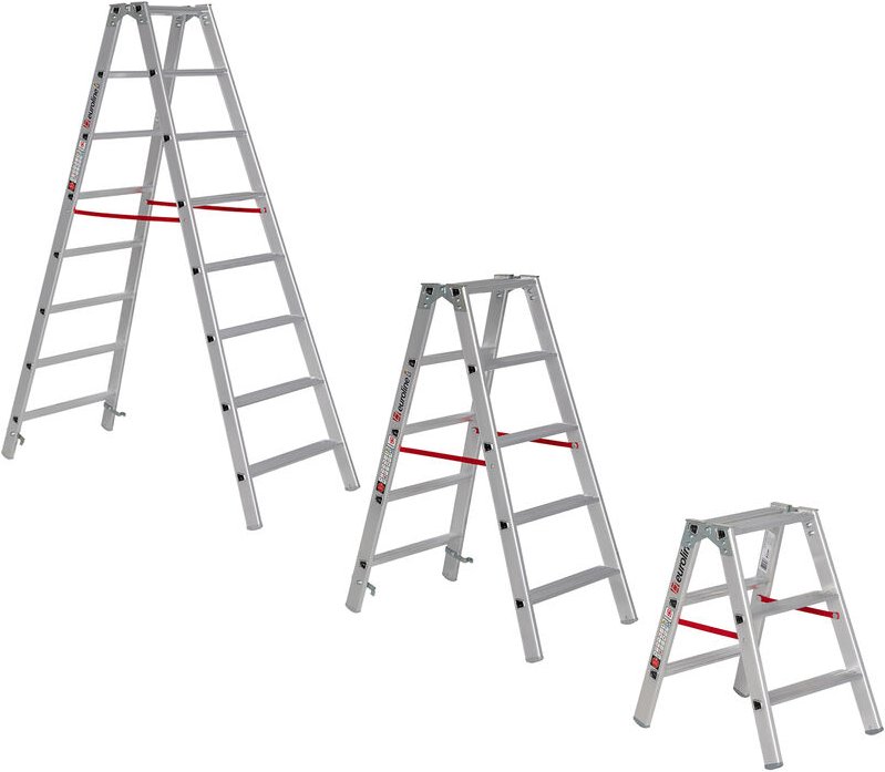 Euroline 20577 Stufenstehleiter 2x8 Stufen