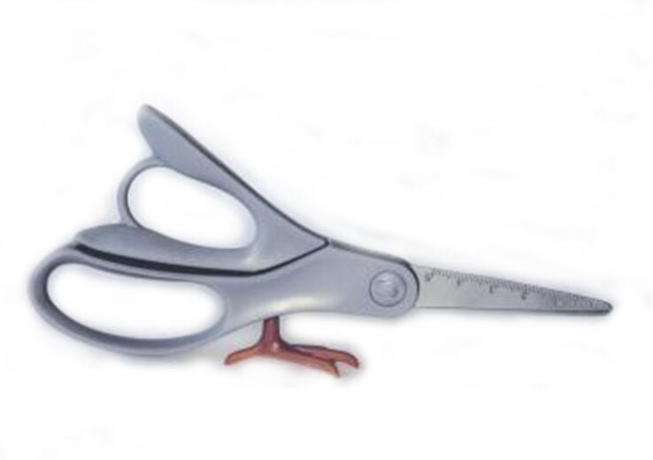 Schere mit graduierter Klinge zum Auflegen