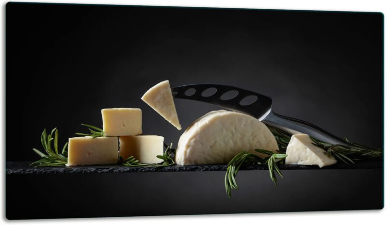 Glasschild Schneidebrett 52x30 Lebenmittel