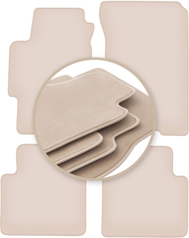 Beige PREMIUM-Matten für: Honda Accord VI Kombi, Limousine, Type-R 1997-2002